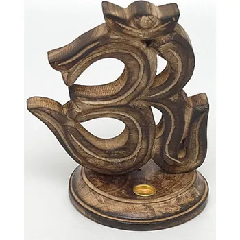 Vonná tyčinka Stojánek na vonné tyčinky - Ohm dřevo 18 cm