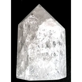 Přírodní kámen Pukaný křišťál krystal v AA kvalitě 7 cm (úžasně se na světle třpití)