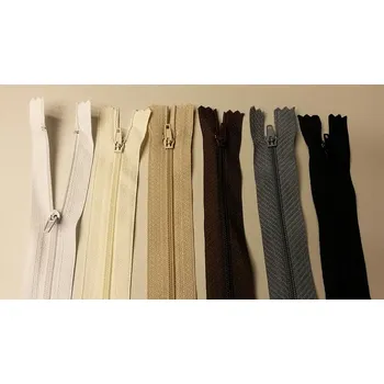 Zip BYTEMA Zip spirálový 3mm, nedělitelný, délka 35cm šedý 319