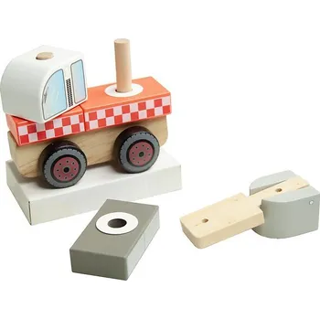 Dřevěná hračka TREFL Dřevěné hasičské auto