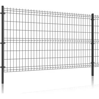 Plotový panel BRAVO 3D poplastovaný 1530 mm v barvě antracitové šedé RAL 7016