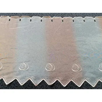 GERSTER Záclona na vitrážku - voál s výšivkou 225 50 cm