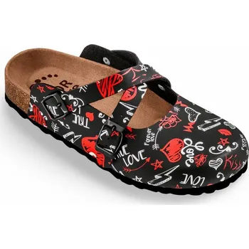 Pracovní obuv Dámská zdravotní obuv FORcare 101059 černá potisk láska Velikost: 38