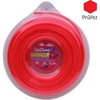 Žací struna 2,4mm-86m 6-hvězda