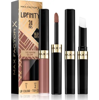 Péče o rty Max Factor Lipfinity Gilded Edition dlouhotrvající rtěnka s balzámem odstín 185 Warm Glow 4,2 g