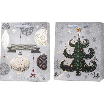 Dárková taška Taška dárková 260x320 mm stromek, ozdoby mix, barevná