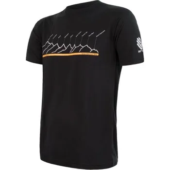 Cyklistické oblečení Triko krátké pánské SENSOR MERINO AIR PT černé RJ M