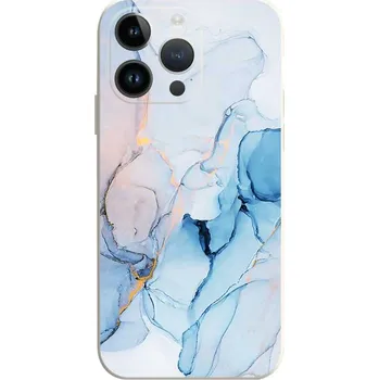 Pouzdro na mobilní telefon Kryt iPhone 14 Pro Mramor modrý (obal neboli pouzdro na iPhone 14 Pro)
