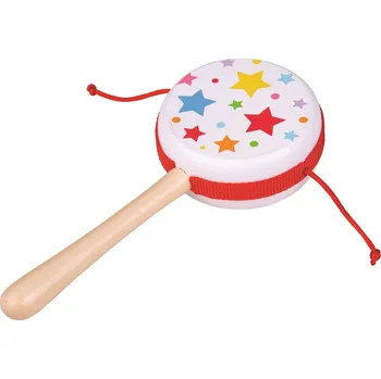 Hudební nástroj pro děti Bigjigs Toys Dřevěný rotační bubínek hvězdičky 1 ks