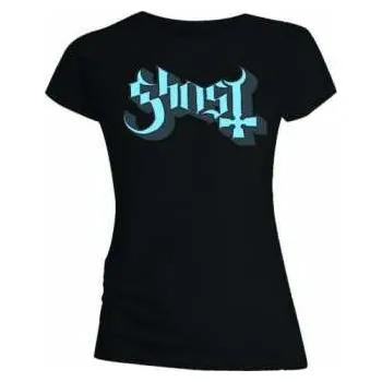 Pánské oblečení Merch Ghost: Dámské Tričko Blue/grey Keyline Logo Ghost XL