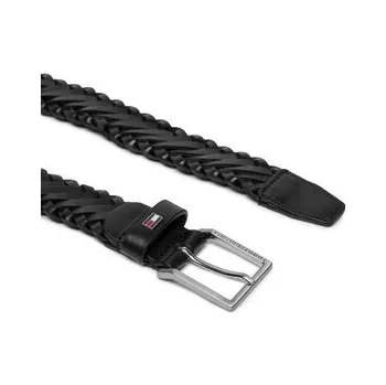 Módní doplněk Pánský pásek Tommy Hilfiger Oliver 3.0 Leather Braid Dc AM0AM12068 Černá 85
