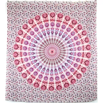 Přehoz na lůžko Přehoz double Owl Mandala růžová