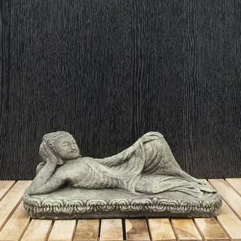 Soška kámen Buddha Nirvana 12 cm zelená