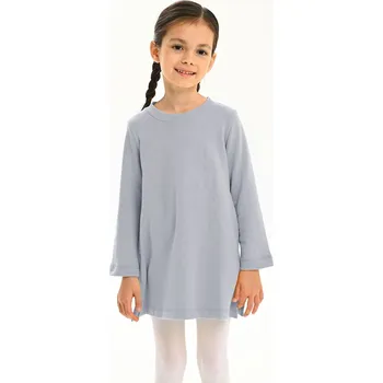 Dívčí šaty Dívčí šaty - světle-šedý melanž 110
