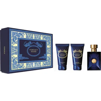 Kosmetická sada Versace Dylan Blue Dárková sada, Toaletní voda EDT 50ml + sprchový gel 50ml + balzám po holení 50ml