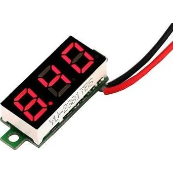 Digitální voltmetr LED červený miniaturní (3.6V-30V)