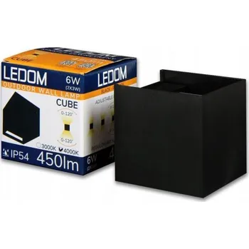 Venkovní osvětlení LED venkovní nástěnné svítidlo 2x3W 3000K IP54 černé CUBE