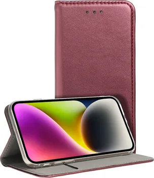 Pouzdro na mobilní telefon Forcell Smart Magneto pro Xiaomi Redmi Note 12S vínové