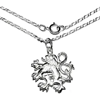 Přívěsek Stříbrný náhrdelník český lev a řetízek - P844 fig. (Stříbrný přívěsek český lev na řetízku )