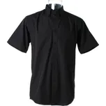 Kustom Kit Pánská popelínová pracovní košile s krátkým rukávem Barva: Černá, Velikost: 38/40 (M/15-15H) K100