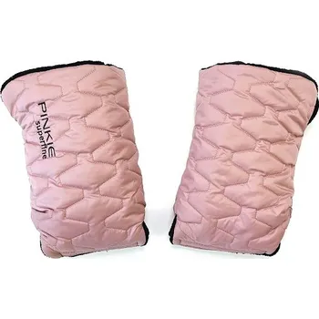 Rukávník PINKIE péřové rukavice na kočárek SUPERFINE Light Pink