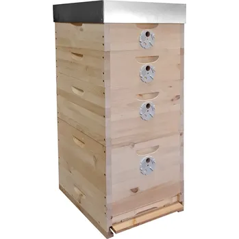 Včelí úl Langstroth kombinovaný - sestava 2 nástavky 1/1 + 2 nástavky 1/2, Borovice vejmutovka