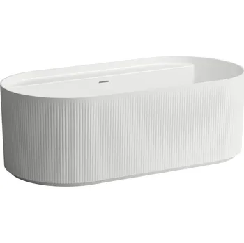 Vana LAUFEN SONAR - vana s reliéfem, samostatně stojící, materiál Marbond, Bílá (H2213420000361) Provedení: s otvory pro vodovodní baterii