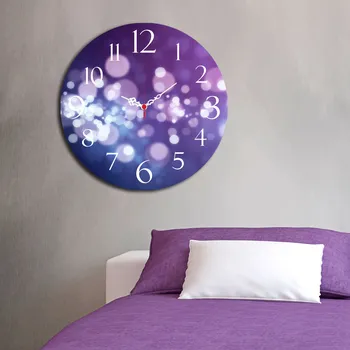 Hodiny ASIR Nástěnné hodiny MDF NEONOVÉ SVĚTLUŠKY 40 x 40 cm