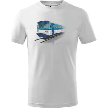 Chlapecké tričko Tričko 810 modrá - dětské (Velikost: 122, Barva trička: Bílá)