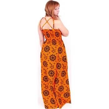 Dámské šaty Šaty dlouhé Devi L Oranžová