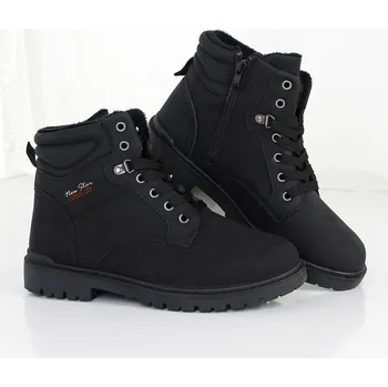 Těžké boty DoAndBe Pánské kotníkové zimní boty J623-1B Velikost: 44