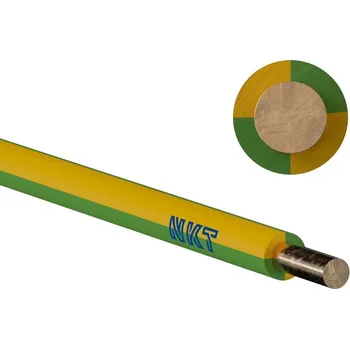 elektrický kabel NKT Vodič H07V-U 4 zelenožlutý (CY 4)