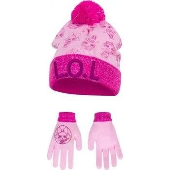 Čepice LOL Set čepice, rukavice L.O.L. > varianta 4356 růžovo - malinová