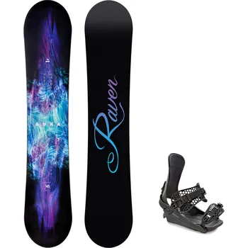Snowboarding Snowboard komplet Raven Aura + vázání King black Velikost: 155 cm, Velikost vázání: L