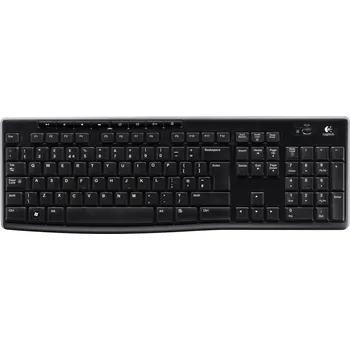 Klávesnice Logitech K270 Wireless Keyboard bezdrátový klávesnice německá, QWERTZ černá odolné proti stříkající vodě
