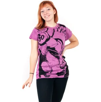 Dámské tričko Tričko dámské SURE Crying Buddha M fialová