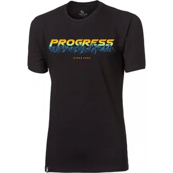 cyklistický dres Triko krátké pánské Progress BARBAR SUNSET černé L
