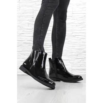 Dámská zimní obuv DoAndBe Lesklé kotníkové boty 6064-1J.B černá 36