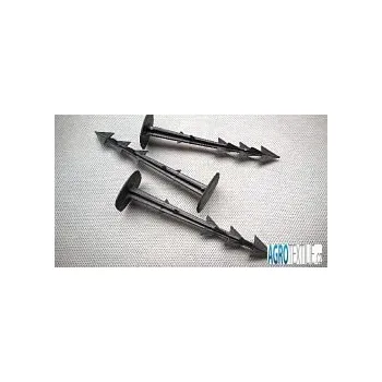 Mulčovací textilie Plastový fixační kolík 12,5cm 50ks váha balení 0,320kg (Plastový fixační kolík, 12,5cm. Odběr 50ks Cena za kus 1,70Kč bez DPH váha 0,32kg)