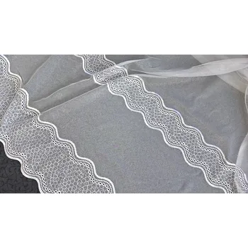 Záclona ČM textilní Vyšívaná luxusní záclona V233 bílá 170 cm