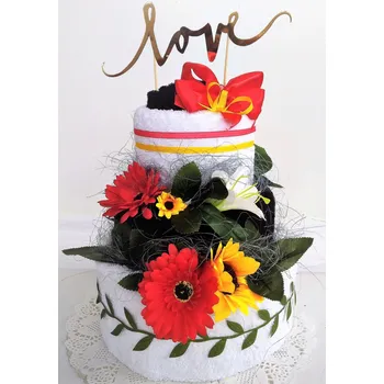 Veratex Textilní dort třípatrový mašle