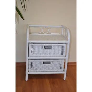 Komoda Axin Trading s.r.o. Ratanová komoda 2 zásuvky ratan bílá