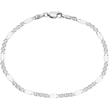 Náramek Bealio BEALIO Stříbrný náramek KÁVOVÉ ZRNO 3+1 zdobené 01 Délka náramku: 17 cm 03-01270-1728