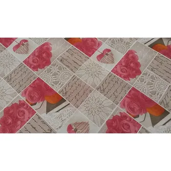 BYTEMA Dekorační látka Růže krajka růžová šíře 140 cm