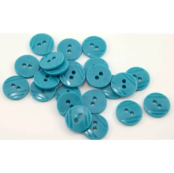 Knoflík Dírkový knoflík - tmavě tyrkysová - průměr 1,5 cm