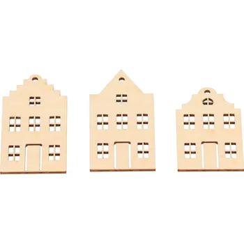 ČistéDřevo OZ026 sada domečků ve skandinávském stylu 3 ks