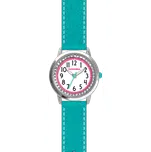 CLOCKODILE Tyrkysové třpytivé dívčí dětské hodinky s kamínky SPARKLE