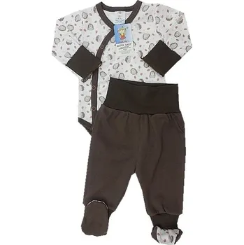 Kojenecká souprava Souprava do porodnice 2dílná - bronzová ježci - vel. 56