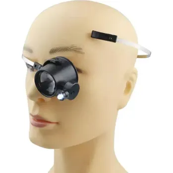 Lupa Brýle s lupou a LED osvětlením pro opravu hodinek | 15X zvětšení