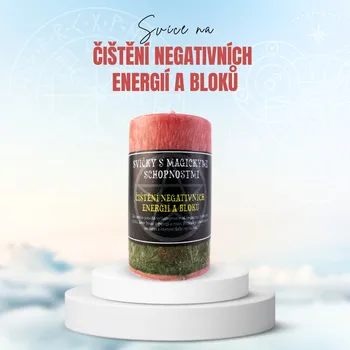 Svíčka 10,5 x 6 cm Svíce Čištění negativních energií a bloků